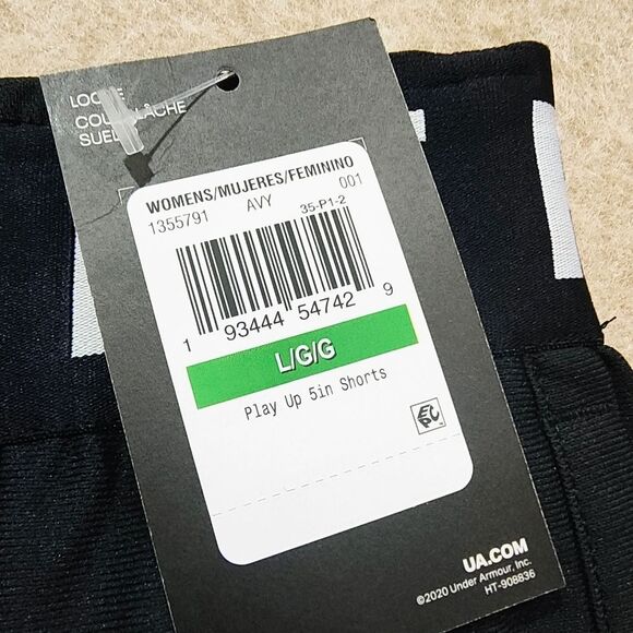 Under Armour Black Athletic Shorts with Elastic Waistband -R - Picture 2 of 4